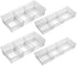 Desk Drawer Organizer Tray with Adjustable Dividers, Multi-Drawers for Makeups, Utensil, Pens, Flatware and Junks - Set of 4 (2 Large + 2 Small) 10.24 Inch Length by Chris.W