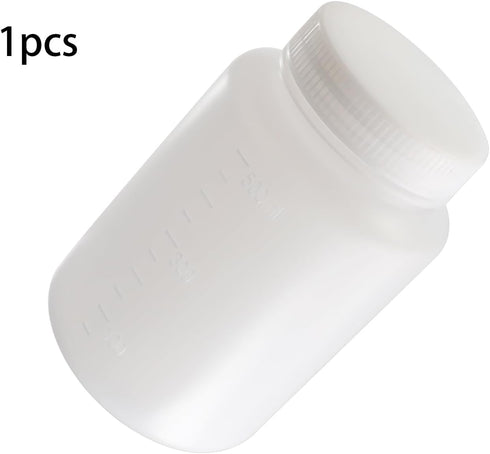 Bettomshin 1Pcs 500ml PE Plastic Bottles, Food Grade Wide Mouth Lab Reagent Storage Container