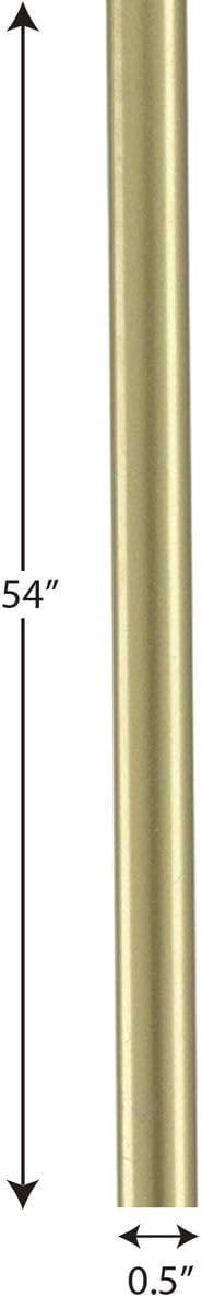 12" 15" 54" 1/2" (P8601-78) Progress Lighting Ceiling Light or Fan Stem Extension Kit, Two and Two Stems, Total Length