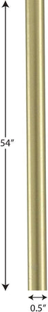 12" 15" 54" 1/2" (P8601-78) Progress Lighting Ceiling Light or Fan Stem Extension Kit, Two and Two Stems, Total Length