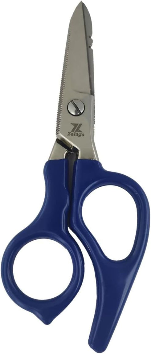 12-229 5in. Heavy Duty Stainless Steel Electrician's Scissor with Ergonomic Handle