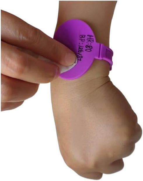LYHHALO 1Pcs Medical Erasable Wrist Strap, Nurse Vital Sign Recorder, Reusable Reminder Wrist Strap