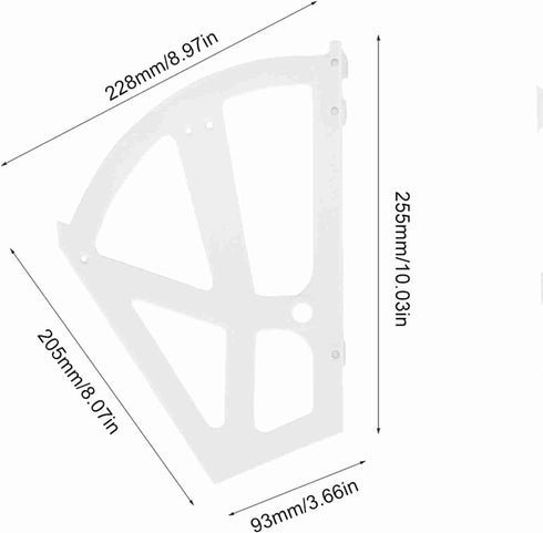 2-Layer White Shoe Cabinet Hinges - Replacement Flip Frames