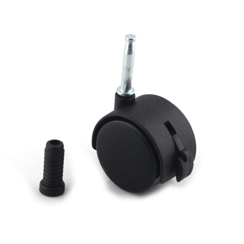 OSALADI 2set Swivel Casters, Durable 2 Inch Furniture Rolling Castors for Office Chair, Universal X38 Black
