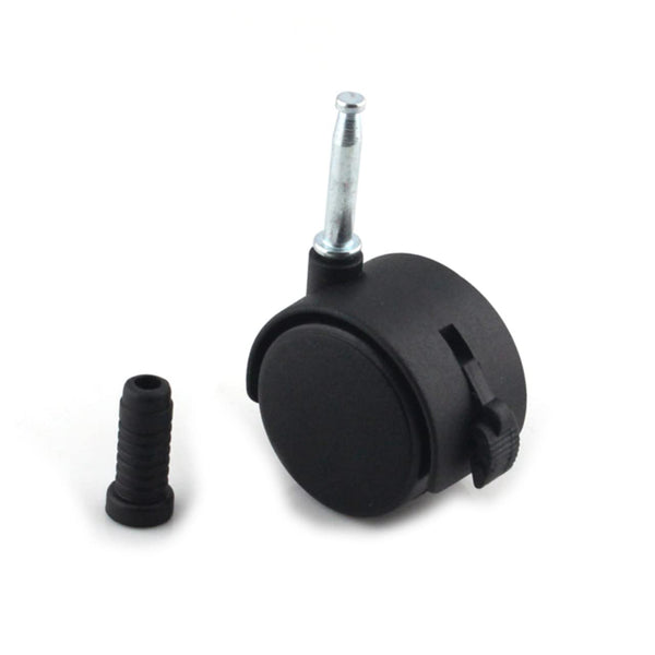 OSALADI 2set Swivel Casters, Durable 2 Inch Furniture Rolling Castors for Office Chair, Universal X38 Black