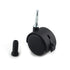 OSALADI 2set Swivel Casters, Durable 2 Inch Furniture Rolling Castors for Office Chair, Universal X38 Black
