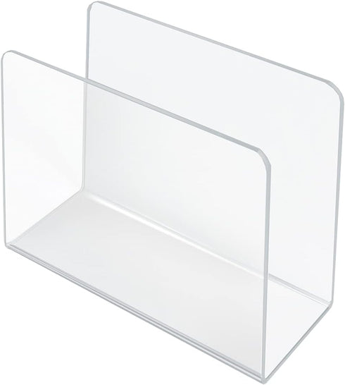 Azar Displays Medium Standing File Holder/Sorter Desk Organizer, 4-Pack, Clear, 255082