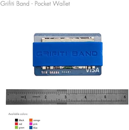 GRIFITI Band Joes Landscape Front Wide Pocket Wallet - Slim Colorful Rubber Silicone Grip Card Holder