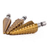 3Pcs/Set High Speed Steel Titanium Step Drill Bit Set, Impact Driver Compatible, 28 (1/8-3/4'') with Pouch