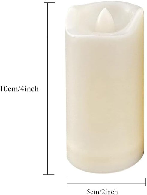 2 Pack LED Flameless Candles Battery Operated Outdoor LED LightFake Flickering Waterproof Candles for Home Decorations