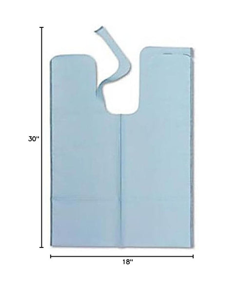 920461 18" 30" (Pack 150) TIDI Products TID Bib with Tie, White, x