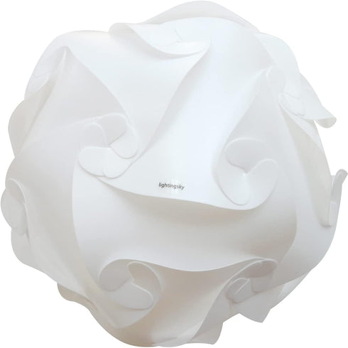 Lightingsky 15 L-12 inch) DIY IQ Jigsaw Puzzle Lamp Shade Ceiling Pendant Lampshade Kit with Feet Hanging Cord (White