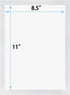 JIUYE 8.5x11 Paper(12Pcs,Silver) Magnetic Sign Holder,Self-Adhesive Magnetic Frames,Wall Mount Picture Display Frame
