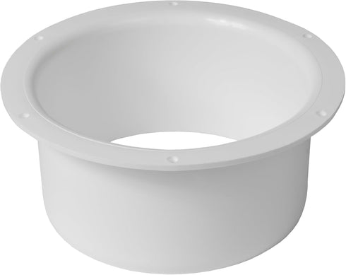5" Inch Pack of 2 - Duct Connector Flange, Plastic Straight Pipe Flange for Heating Cooling Ventilation System - Ducting Coupling Wall Plate - Assembly Joint Set