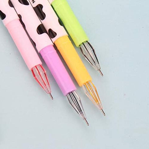 sencoo 12 Pack Colorful Cute Diamond Gel Pens, Candy Color Milky Cow Pens Set for Writing Kawaii Stationery