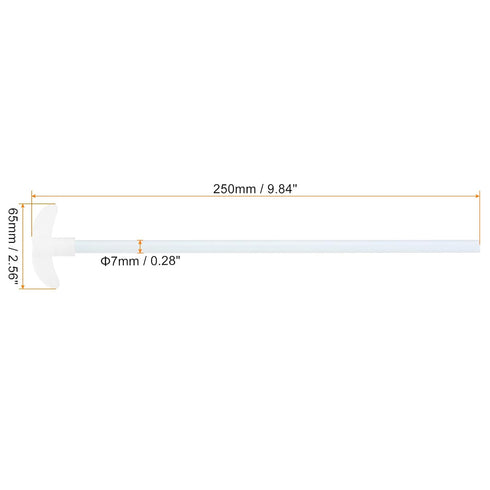 MECCANIXITY PTFE Electric Stirring Rod 250x65mm Length Overhead Stirrer Mixer Shaft with Foldable Paddle for Lab