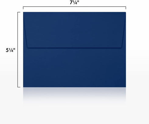 LUXPaper A7 Invitation Envelopes | Peel & Press | 5 1/4" x 7 1/4" | 80lb. Text | Navy Blue | 50 Qty