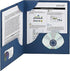 Smead Lockit Two-Pocket Heavyweight Folder, Dark Blue, Letter Size, 25 per Box (87982)