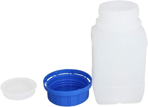 Othmro 5pcs Plastic Lab Chemical Reagent Bottles, 250ml/8.5oz Wide Mouth Liquid/Solid Storage, Blue