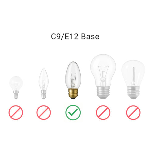 Skillflex (C9/E17, 15) Light Socket Safety Cap Plugs for String Lights, Recessed and Standard Light Sockets