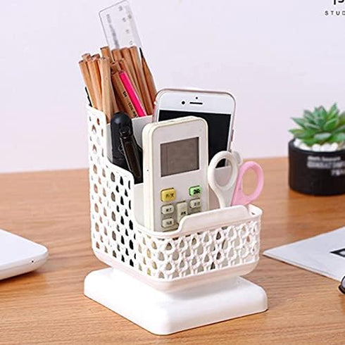 QDKVTNDJZ Holder,1Pcs Pen Office Organizer Desktop Storage Box Pencil Brush Pot Makeup Container Sundries Desk