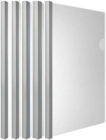 Plastic File Folder with Sliding Bar (10mm) Report Covers, 40 Sheet Capacity, 10 Pcs for A4 Size Paper