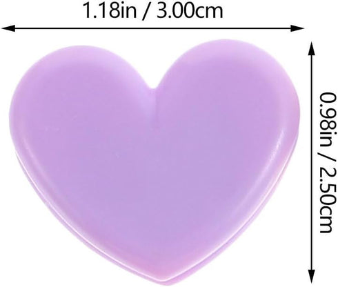 TEHAUX 20pcs Heart Shaped Binder Clips, Small File Clips, Cartoon Bookmark Clip for Office Folder
