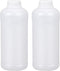 PE Plastic Food Grade Bottles - Wide Mouth Lab Reagent Container, Liquid/Solid Sample Storage (Translucent, 34oz)
