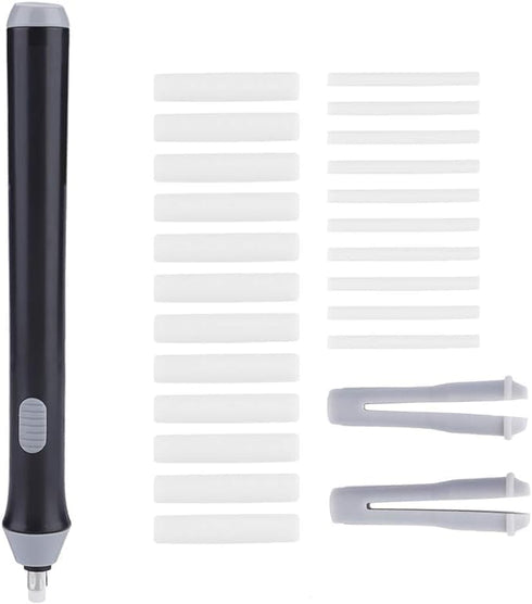 Electric Erasers - Battery Operated Automatic Portable Plastic Pen with 22 Replaceable Rubber Refills for Art, Sketch,
