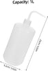 1000ml Homoyoyo Narrow Mouth Wash Bottle: Bend Succulent Watering Can Plastic Squeeze With Curved Stem For Cleaning