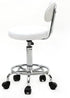 Volowoo Semi-PU Leather Nylon Stool,Multi-Purpose Adjustable Spa Bar Stool on Wheel for Work, Office, Desk, Salon