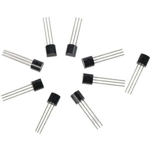 DS18B20 10pcs Black Durable 18B20 TO-92 3 Pins Wire Integrated Circuit Temperature IC Sensor