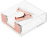 Clear Acrylic Rose Gold Self-Stick Note Cube Holders & Staple Removers Set - 3.5x3.3 Inch Memo Pad
