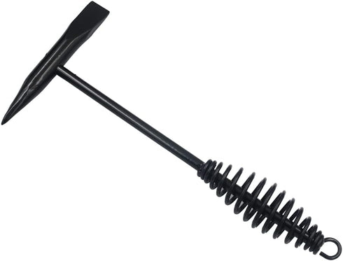 10.6 oz 300g Spring Handle Welding Chipping Hammer with 2 pack Nylon Clean Brush and 2 packs Steel Wire Brush 5 in 1 Kit by DGOL