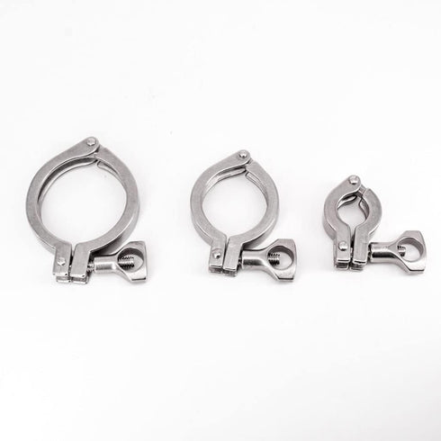 BXIBXNEBIB 304 Applications(50.5mm Heavy Duty Stainless Steel Sanitary Tri Clamp - Single Pin for Home Brewing, Dairy