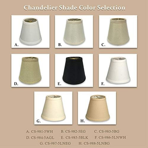 CS-989-5BL 3 5 4.5, Royal Designs, Inc. Hardback Empire Chandelier Shade with Trim, x x Burlap