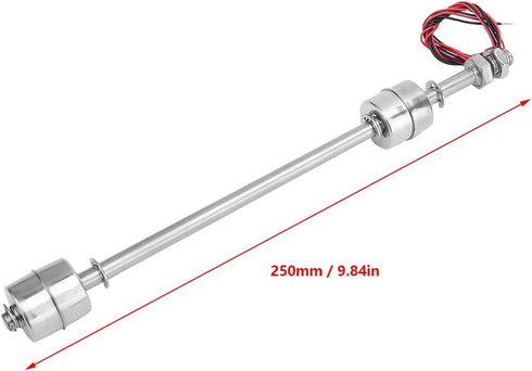 Stainless Steel Switch Water Level Sensor Double Ball Controller for Pool (250mm / 9.84in)