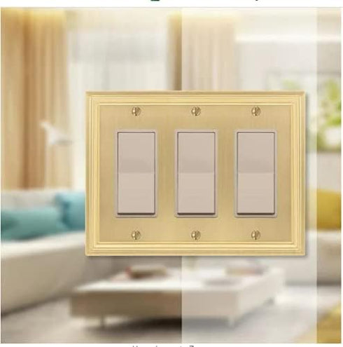 Hallcrest 3 Gang Rocker Metal Wall Plate