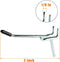 50-pack Pegboard Hooks, 2 Inch L Shape Galvanized Metal, Rubber Tipped, Suitable for 1/4 and 1/8 Pegboard, Silver