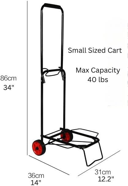 Generic 2.5 40 Foldable Luggage Cart. Small in Size and Weighs only pounds with a Capacity of pounds. Great