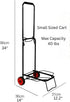 Generic 2.5 40 Foldable Luggage Cart. Small in Size and Weighs only pounds with a Capacity of pounds. Great
