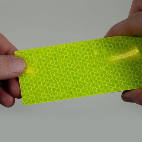 Life Safe Road Smart Super Brite Fluorescent Reflective Tape, 1" x 24", Lime