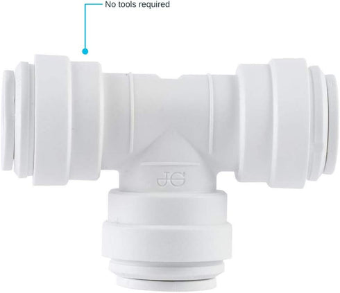 John Guest Speedfit 3/8 Inch Union Tee Connector, Push to Connect Plastic Plumbing Fitting