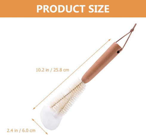 Bottle Brush Cleaner, Short Handle Bottle Cleaning Brush for Water Bottles, Coffee Mugs, Tea Pots