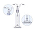 Lab Gas Washing Bottle Glass 250ML Vacuum Trap for Chemistry Lab Glassware Kit with Two Bend Tubes 29/32 Joint