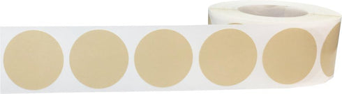 Beige Color Coding Labels, 1 Inch Round Circle Dots, 500 Total Adhesive Stickers for Organizing Inventory On A Roll