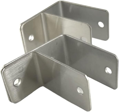 Harris Hardware TP15239 Stamped Steel Pilaster Pack for 1-1/4 in. Post, Includes 2 One-Ear Brackets and Fasteners