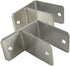 Harris Hardware TP15239 Stamped Steel Pilaster Pack for 1-1/4 in. Post, Includes 2 One-Ear Brackets and Fasteners
