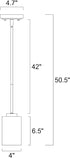 4 1-Light Edvivi Brushed Nickel Pendant Light, in. Mini Hanging Light Fixture with Square Shaped White Glass Shade