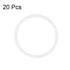 uxcell Silicone O-Rings, 22mm OD 19mm ID 1.5mm Width VMQ Seal Gasket for Pipe Repair, White, Pack of 20